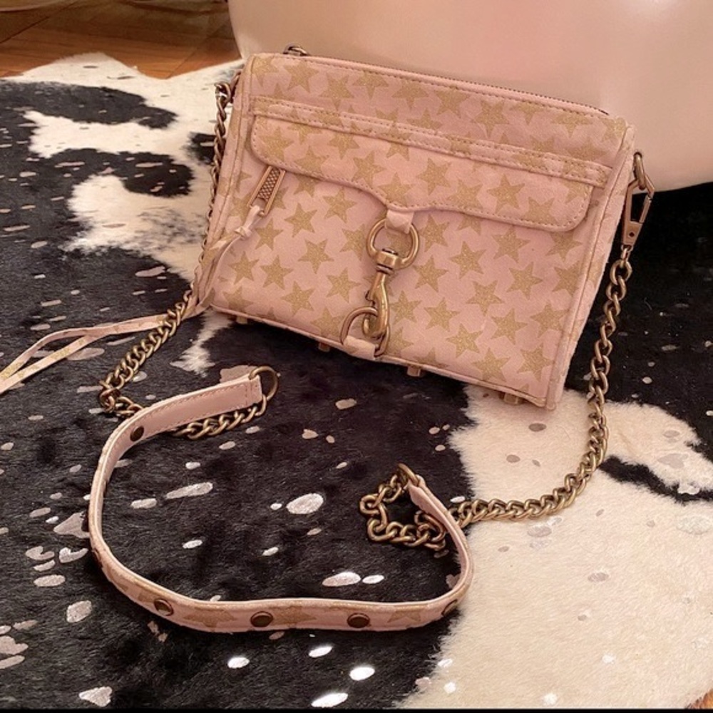 Rebecca Minkoff Glitter Star Suede Mac Crossbody Bag
